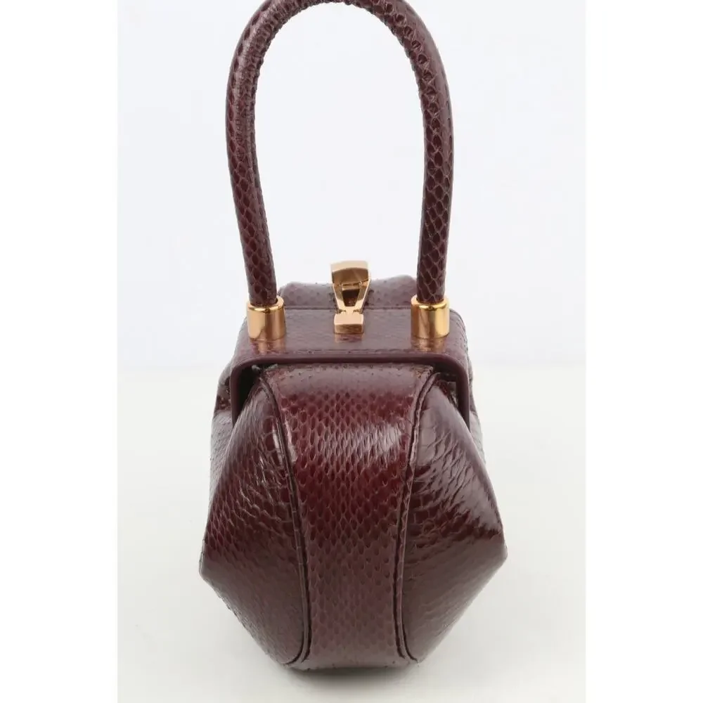 Gabriela Hearst Demi Bag Brown Snakeskin Leather Top Handle - Picture 9 of 16